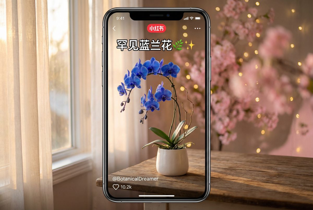 捷克街头捷克街头植物直播 | 蓝色兰花开花全程直播视频记录